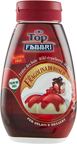 Fabbri Topping Fragolina di Bosco Walderdbeer-Süßsauce zum Dekorieren und Überziehen von Eis und Desserts,Palmölfrei,Glutenfrei 225g + Italian Gourmet Polpa di Pomodoro 400g Dose von Italian Gourmet E.R.