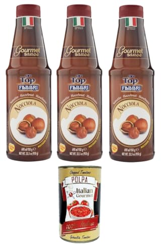 Fabbri Topping Gourment Sauce Nocciola Topping Gourmet-Sauce Haselnuss 3x950gr+ Italian Gourmet polpa 400g Fabbri Topping Gourment Sauce Nocciola Topping Gourmet-Sauce Haselnuss 3x950gr+ Italian Gourmet polpa 400g von Italian Gourmet E.R.