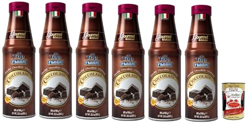 Fabbri Topping sauce Cioccolato, Schokolade für Eis, Desserts und Kaffee 6x 950g Gluten-frei gebrauchsfertige Sauce + Italian Gourmet polpa 400g Fabbri Topping sauce Cioccolato, Schokolade für Eis, Desserts und Kaffee 6x 950g Gluten-frei gebrauchsfertige Sauce + Italian Gourmet polpa 400g von Italian Gourmet E.R.