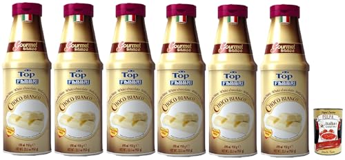 Fabbri Topping sauce Cioccolato Bianco, Weiße Schokolade für Eis, Desserts und Kaffee 6x 950g Gluten-frei gebrauchsfertige Sauce + Italian Gourmet polpa 400g Fabbri Topping sauce Cioccolato Bianco, Weiße Schokolade für Eis, Desserts und Kaffee 6x 950g Gluten-frei gebrauchsfertige Sauce + Italian Gourmet polpa 400g von Italian Gourmet E.R.