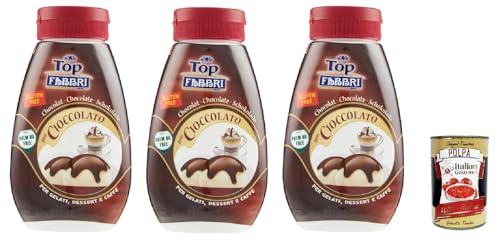 Fabbri Topping sauce Cioccolato Schokolade für Eis, Desserts und Kaffee 3x 225g Gluten-frei gebrauchsfertige Sauce + Italian Gourmet polpa 400g Fabbri Topping sauce Cioccolato Schokolade für Eis, Desserts und Kaffee 3x 225g Gluten-frei gebrauchsfertige Sauce + Italian Gourmet polpa 400g von Italian Gourmet E.R.