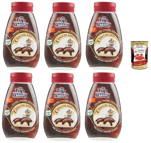 Fabbri Topping sauce Cioccolato Schokolade für Eis, Desserts und Kaffee 6x 225g Gluten-frei gebrauchsfertige Sauce + Italian Gourmet polpa 400g Fabbri Topping sauce Cioccolato Schokolade für Eis, Desserts und Kaffee 6x 225g Gluten-frei gebrauchsfertige Sauce + Italian Gourmet polpa 400g von Italian Gourmet E.R.