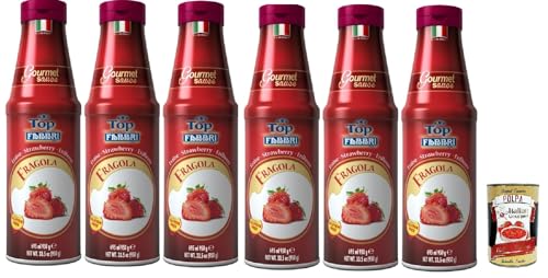 Fabbri Topping sauce Fragola, Erdbeere für Eis, Desserts und Kaffee 6x 950g Gluten-frei gebrauchsfertige Sauce + Italian Gourmet polpa 400g Fabbri Topping sauce Fragola, Erdbeere für Eis, Desserts und Kaffee 6x 950g Gluten-frei gebrauchsfertige Sauce + Italian Gourmet polpa 400g von Italian Gourmet E.R.
