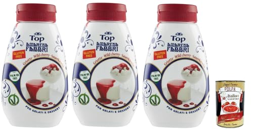 Fabbri top amarena, Gourmet Sauce Topping Amarena Schwarze Kirsche Süß-saure Kirschsauce zum Garnieren und Überziehen von Eis und Desserts 3x 225g + Italian Gourmet polpa 400g Fabbri top amarena, Gourmet Sauce Topping Amarena Schwarze Kirsche Süß-saure Kirschsauce zum Garnieren und Überziehen von Eis und Desserts 3x 225g + Italian Gourmet polpa 400g von Italian Gourmet E.R.