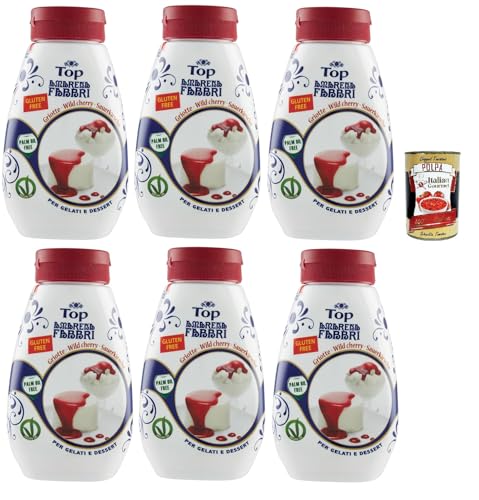 Fabbri top amarena, Gourmet Sauce Topping Amarena Schwarze Kirsche Süß-saure Kirschsauce zum Garnieren und Überziehen von Eis und Desserts 6x 225g + Italian Gourmet polpa 400g Fabbri top amarena, Gourmet Sauce Topping Amarena Schwarze Kirsche Süß-saure Kirschsauce zum Garnieren und Überziehen von Eis und Desserts 6x 225g + Italian Gourmet polpa 400g von Italian Gourmet E.R.