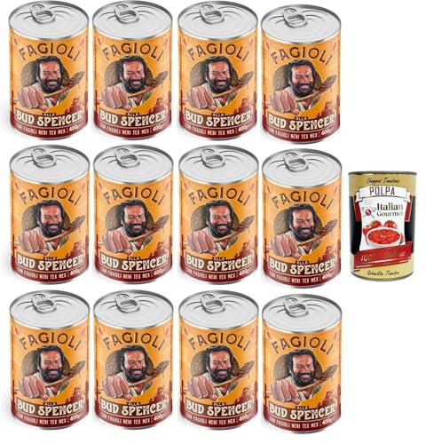 Fagioli alla Bud Spencer Tex Mex, Bud Power- Bud-Spencer-Tex Mex Bohnen fertig zum Probieren 12x 400gr + Italian Gourmet polpa 400g Fagioli alla Bud Spencer Tex Mex, Bud Power- Bud-Spencer-Tex Mex Bohnen fertig zum Probieren 12x 400gr + Italian Gourmet polpa 400g von Italian Gourmet E.R.