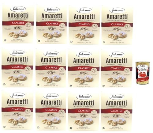 Falcone Amaretti Morbidi d´Abruzzo 'Weiche Amaretti', Traditionelle italienische Kekse, 12x 170 g + Italian Gourmet polpa 400g Falcone Amaretti Morbidi d´Abruzzo 'Weiche Amaretti', Traditionelle italienische Kekse, 12x 170 g + Italian Gourmet polpa 400g von Italian Gourmet E.R.