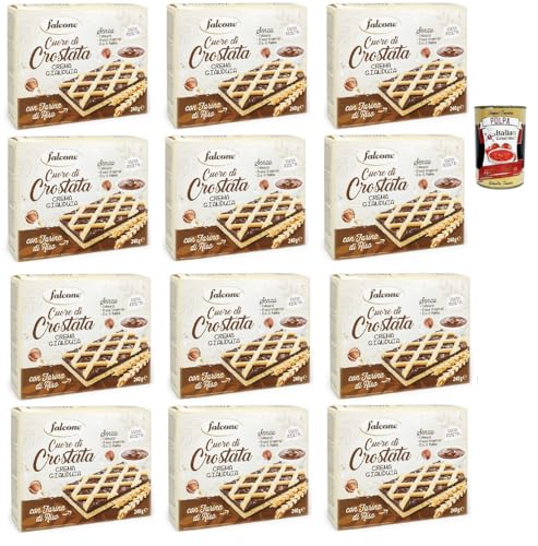 Falcone Cuor di Crostatina con Farcitura alla Crema di Gianduia, Kuchen mit Gianduia Creme, 12x 240g + Italian Gourmet polpa 400g Falcone Cuor di Crostatina con Farcitura alla Crema di Gianduia, Kuchen mit Gianduia Creme, 12x 240g + Italian Gourmet polpa 400g von Italian Gourmet E.R.
