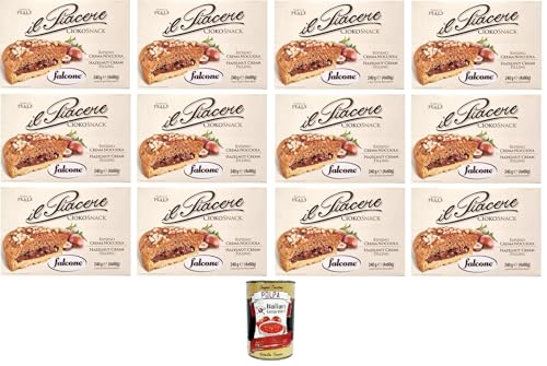 Falcone Il Piacere Ciokosnack Tortine ripiene di Crema alla Nocciola Die Genusstörtchen gefüllt mit Haselnusscreme 12x 240gr + Italian Gourmet Polpa di Pomodoro 400g Dose Falcone Il Piacere Ciokosnack Tortine ripiene di Crema alla Nocciola Die Genusstörtchen gefüllt mit Haselnusscreme 12x 240gr + Italian Gourmet Polpa di Pomodoro 400g Dose von Italian Gourmet E.R.