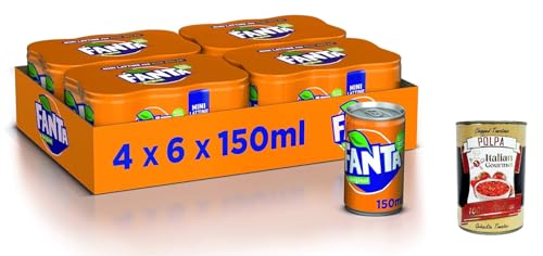 Fanta Original Taste - 24x 150 ml Dosen mit italienischem Orangensaft, ohne Konservierungsmittel, 100% recycelbare, erfrischender Geschmack, funkelnde Erfrischungsgetränk + Italian Gourmet polpa 400g Fanta Original Taste - 24x 150 ml Dosen mit italienischem Orangensaft, ohne Konservierungsmittel, 100% recycelbare, erfrischender Geschmack, funkelnde Erfrischungsgetränk + Italian Gourmet polpa 400g von Italian Gourmet E.R.