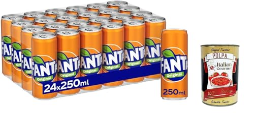 Fanta Original Taste - 24x 330 ml Dosen mit italienischem Orangensaft, ohne Konservierungsmittel, 100% recycelbare, erfrischender Geschmack, funkelnde Erfrischungsgetränk + Italian Gourmet polpa 400g Fanta Original Taste - 24x 330 ml Dosen mit italienischem Orangensaft, ohne Konservierungsmittel, 100% recycelbare, erfrischender Geschmack, funkelnde Erfrischungsgetränk + Italian Gourmet polpa 400g von Italian Gourmet E.R.