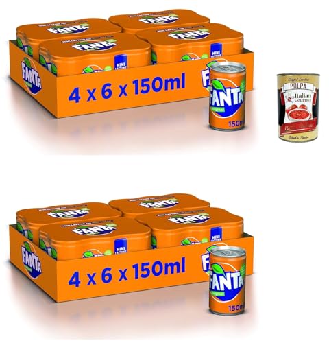 Fanta Original Taste - 48x 150 ml Dosen mit italienischem Orangensaft, ohne Konservierungsmittel, 100% recycelbare, erfrischender Geschmack, funkelnde Erfrischungsgetränk + Italian Gourmet polpa 400g Fanta Original Taste - 48x 150 ml Dosen mit italienischem Orangensaft, ohne Konservierungsmittel, 100% recycelbare, erfrischender Geschmack, funkelnde Erfrischungsgetränk + Italian Gourmet polpa 400g von Italian Gourmet E.R.