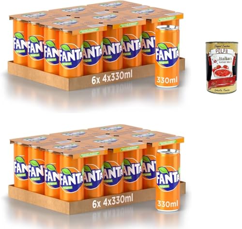 Fanta Original Taste - 48x 330ml Dosen mit italienischem Orangensaft, ohne Konservierungsmittel, 100% recycelbare, erfrischender Geschmack, funkelnde Erfrischungsgetränk + Italian Gourmet polpa 400g Fanta Original Taste - 48x 330ml Dosen mit italienischem Orangensaft, ohne Konservierungsmittel, 100% recycelbare, erfrischender Geschmack, funkelnde Erfrischungsgetränk + Italian Gourmet polpa 400g von Italian Gourmet E.R.