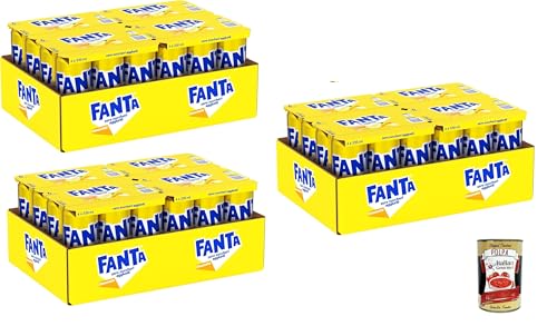 Fanta Zero Zuccheri Gusto Limone, mit Syrakus-Zitronensaft, ohne Zuckerzusatz und Konservierungsstoffe, 100 % recycelbare Dose, erfrischender Geschmack – 72 x 330 ml + Italian Gourmet polpa 400g Fanta Zero Zuccheri Gusto Limone, mit Syrakus-Zitronensaft, ohne Zuckerzusatz und Konservierungsstoffe, 100 % recycelbare Dose, erfrischender Geschmack – 72 x 330 ml + Italian Gourmet polpa 400g von Italian Gourmet E.R.