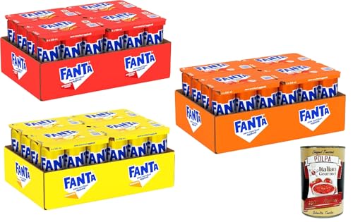 Fanta Zero Zuccheri Testpaket, Orangen Lemonade und Blutorangensaft, ohne Zuckerzusatz und Konservierungsstoffe, Dose, erfrischender Geschmack – 72 x 330 ml + Italian Gourmet polpa 400g Fanta Zero Zuccheri Testpaket, Orangen Lemonade und Blutorangensaft, ohne Zuckerzusatz und Konservierungsstoffe, Dose, erfrischender Geschmack – 72 x 330 ml + Italian Gourmet polpa 400g von Italian Gourmet E.R.