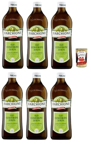 Farchioni Extra vergine di oliva Classico, Extra Natives nativ Olive Olivenöl 6x 1Lt, olio vergine oliva 1lt + Italian Gourmet polpa 400g Farchioni Extra vergine di oliva Classico, Extra Natives nativ Olive Olivenöl 6x 1Lt, olio vergine oliva 1lt + Italian Gourmet polpa 400g von Italian Gourmet E.R.