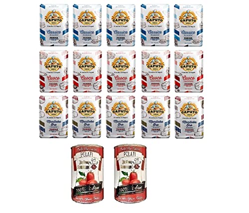 Farina Molino Caputo Test Pack Napoli Pizza Flour 15 x 1 kg + Italian Gourmet 100% italienische geschälte Tomaten dosen 2x 400g Farina Molino Caputo Test Pack Napoli Pizza Flour 15 x 1 kg + Italian Gourmet 100% italienische geschälte Tomaten dosen 2x 400g von Italian Gourmet E.R.