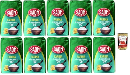 Farina Saom, Farina di Grano Tenero, Tipo 00, Weizenmehl, Pizza Napoli Pizzamehl Pizza Mehl 10x 1kg + Italian Gourmet polpa 400g Farina Saom, Farina di Grano Tenero, Tipo 00, Weizenmehl, Pizza Napoli Pizzamehl Pizza Mehl 10x 1kg + Italian Gourmet polpa 400g von Italian Gourmet E.R.