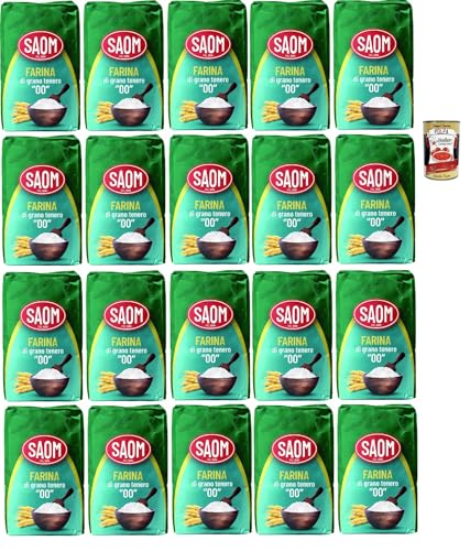 Farina Saom, Farina di Grano Tenero, Tipo 00, Weizenmehl, Pizza Napoli Pizzamehl Pizza Mehl 20x 1kg + Italian Gourmet polpa 400g Farina Saom, Farina di Grano Tenero, Tipo 00, Weizenmehl, Pizza Napoli Pizzamehl Pizza Mehl 20x 1kg + Italian Gourmet polpa 400g von Italian Gourmet E.R.