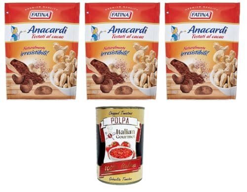 Fatina- Anacardi Tostati al Cacao Geröstete Cashewnüsse mit Kakao 3x 130gr + Italian Gourmet polpa 400g Fatina- Anacardi Tostati al Cacao Geröstete Cashewnüsse mit Kakao 3x 130gr + Italian Gourmet polpa 400g von Italian Gourmet E.R.