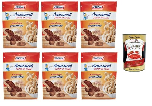 Fatina- Anacardi Tostati al Cacao Geröstete Cashewnüsse mit Kakao 6x 130gr + Italian Gourmet polpa 400g Fatina- Anacardi Tostati al Cacao Geröstete Cashewnüsse mit Kakao 6x 130gr + Italian Gourmet polpa 400g von Italian Gourmet E.R.