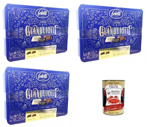 Feletti Scatola Assortimento Gianduiotti Classico Bianco Fondente Klassische weiße dunkle Gianduiotti-Sortimentsbox 3x 170gr+ Italian Gourmet polpa 400g Feletti Scatola Assortimento Gianduiotti Classico Bianco Fondente Klassische weiße dunkle Gianduiotti-Sortimentsbox 3x 170gr+ Italian Gourmet polpa 400g von Italian Gourmet E.R.