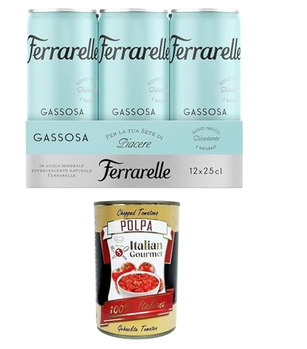 Ferrarelle Gassosa, in natürlichem sprudelndem Mineralwasser, 12 x 250 ml+ Italian Gourmet polpa 400g Ferrarelle Gassosa, in natürlichem sprudelndem Mineralwasser, 12 x 250 ml+ Italian Gourmet polpa 400g von Italian Gourmet E.R.