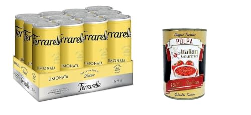 Ferrarelle Limonata, Limonade in Ferrarelle-Mineralwasser Alkoholfreies Getränk Kohlensäurehaltiges Erfrischungsgetränk Dosen 12x 25cl + Italian Gourmet polpa 400g Ferrarelle Limonata, Limonade in Ferrarelle-Mineralwasser Alkoholfreies Getränk Kohlensäurehaltiges Erfrischungsgetränk Dosen 12x 25cl + Italian Gourmet polpa 400g von Italian Gourmet E.R.