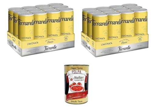 Ferrarelle Limonata, Limonade in Ferrarelle-Mineralwasser Alkoholfreies Getränk Kohlensäurehaltiges Erfrischungsgetränk Dosen 24x 25cl + Italian Gourmet polpa 400g Ferrarelle Limonata, Limonade in Ferrarelle-Mineralwasser Alkoholfreies Getränk Kohlensäurehaltiges Erfrischungsgetränk Dosen 24x 25cl + Italian Gourmet polpa 400g von Italian Gourmet E.R.
