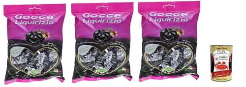 Fida, Gocce di liquirizia, Lakritze gefüllt Harte Süßigkeiten, bonbons, lollies, 3x 200g + Italian Gourmet polpa 400g Fida, Gocce di liquirizia, Lakritze gefüllt Harte Süßigkeiten, bonbons, lollies, 3x 200g + Italian Gourmet polpa 400g von Italian Gourmet E.R.