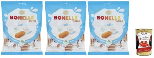 Fida Bonelle Toffee Latte Caramella Morbida, Toffee Soft Candy, 3x 150 g + Italian Gourmet polpa 400g Fida Bonelle Toffee Latte Caramella Morbida, Toffee Soft Candy, 3x 150 g + Italian Gourmet polpa 400g von Italian Gourmet E.R.