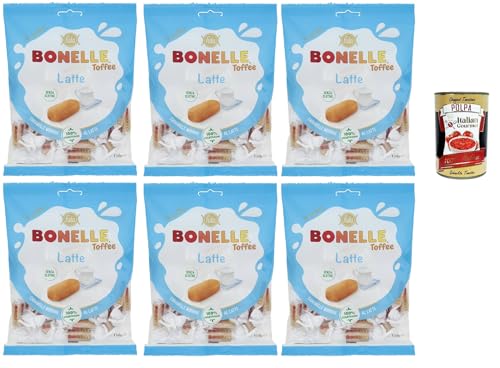 Fida Bonelle Toffee Latte Caramella Morbida, Toffee Soft Candy, 6x 150 g + Italian Gourmet polpa 400g Fida Bonelle Toffee Latte Caramella Morbida, Toffee Soft Candy, 6x 150 g + Italian Gourmet polpa 400g von Italian Gourmet E.R.