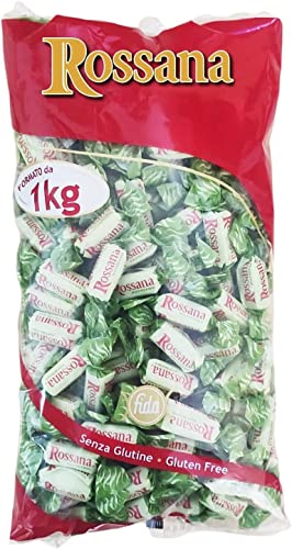 Fida Süßigkeiten Rossana Pistacchio mit Gefüllt mit Pistazien creme Geschmack italien Bonbon Lollies 1000g von Italian Gourmet E.R.