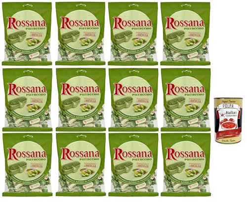Fida Süßigkeiten Rossana Pistacchio mit Gefüllt mit Pistazien creme Geschmack italien Bonbon Lollies 12x 135g + Italian Gourmet polpa 400g Fida Süßigkeiten Rossana Pistacchio mit Gefüllt mit Pistazien creme Geschmack italien Bonbon Lollies 12x 135g + Italian Gourmet polpa 400g von Italian Gourmet E.R.