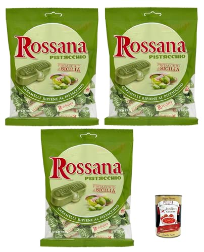 Fida Süßigkeiten Rossana Pistacchio mit Gefüllt mit Pistazien creme Geschmack italien Bonbon Lollies 3x 135g + Italian Gourmet polpa 400g Fida Süßigkeiten Rossana Pistacchio mit Gefüllt mit Pistazien creme Geschmack italien Bonbon Lollies 3x 135g + Italian Gourmet polpa 400g von Italian Gourmet E.R.