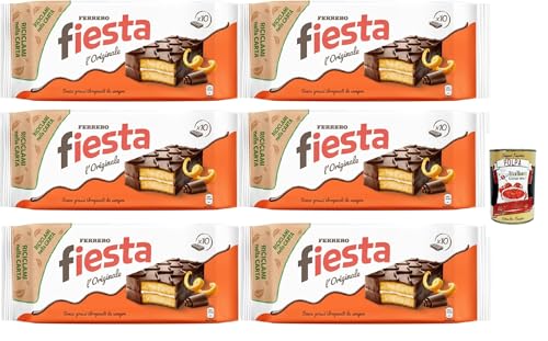 Fiesta, 10 Snacks Schwammkuchen mit Schokolade, zartem orangefarbenem Geschmack, ausgezeichnet für Frühstück und Snack, 6x 360g + Italian Gourmet polpa 400g Fiesta, 10 Snacks Schwammkuchen mit Schokolade, zartem orangefarbenem Geschmack, ausgezeichnet für Frühstück und Snack, 6x 360g + Italian Gourmet polpa 400g von Italian Gourmet E.R.