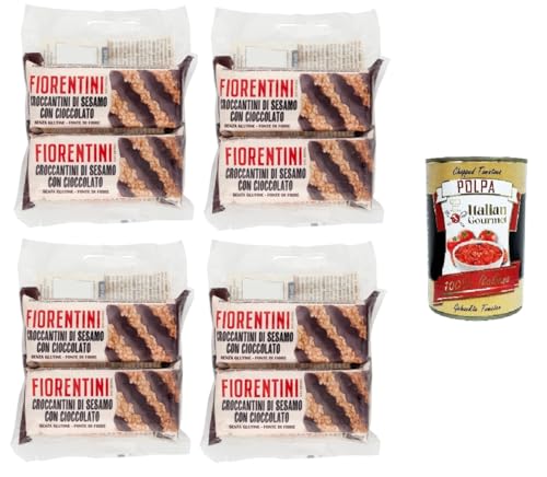 Fiorentini Croccantini di Sesamo con Cioccolato Sesam-Crunchies mit Schokolade 4x 120gr + Italian Gourmet polpa 400g Fiorentini Croccantini di Sesamo con Cioccolato Sesam-Crunchies mit Schokolade 4x 120gr + Italian Gourmet polpa 400g von Italian Gourmet E.R.