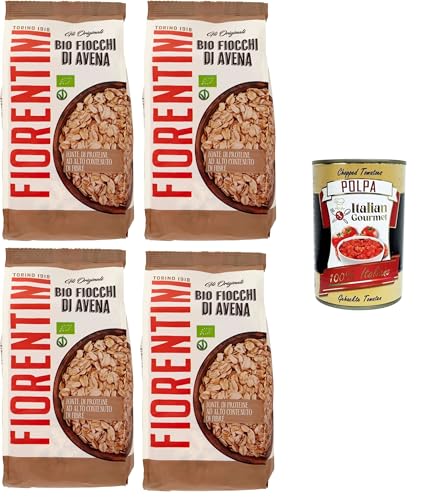 Fiorentini Fiocchi di Avena, Fonte di proteine ad alto contenuto di Fibre Haferflocken, Proteinquelle mit hohem Ballaststoffgehalt 4x500gr + Italian Gourmet polpa 400g Fiorentini Fiocchi di Avena, Fonte di proteine ad alto contenuto di Fibre Haferflocken, Proteinquelle mit hohem Ballaststoffgehalt 4x500gr + Italian Gourmet polpa 400g von Italian Gourmet E.R.