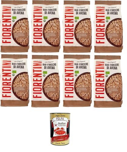 Fiorentini Fiocchi di Avena, Fonte di proteine ad alto contenuto di Fibre Haferflocken, Proteinquelle mit hohem Ballaststoffgehalt 8x500gr + Italian Gourmet polpa 400g Fiorentini Fiocchi di Avena, Fonte di proteine ad alto contenuto di Fibre Haferflocken, Proteinquelle mit hohem Ballaststoffgehalt 8x500gr + Italian Gourmet polpa 400g von Italian Gourmet E.R.