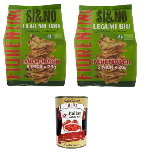 Fiorentini Si & No Mini gallette di mais con legumi Mini-Maiskekse mit Hülsenfrüchten 2x 100gr + Italian Gourmet polpa 400g Fiorentini Si & No Mini gallette di mais con legumi Mini-Maiskekse mit Hülsenfrüchten 2x 100gr + Italian Gourmet polpa 400g von Italian Gourmet E.R.