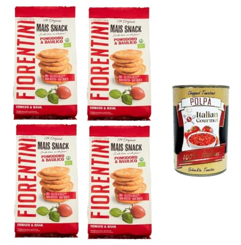 Fiorentini the Originals Maissnack Tomate & Basilikum 4 x 50 g+ Italian Gourmet polpa 400g Fiorentini the Originals Maissnack Tomate & Basilikum 4 x 50 g+ Italian Gourmet polpa 400g von Italian Gourmet E.R.