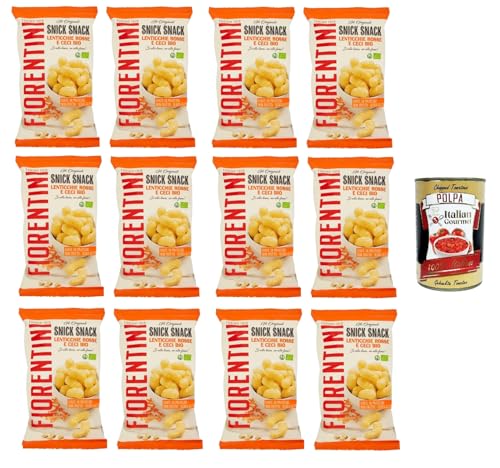 Fiorentini the Originals Snick Snack Lenticchie Rosse e Ceci Rote Linsen und Kichererbsen 12 x 45 g+ Italian Gourmet polpa 400g Fiorentini the Originals Snick Snack Lenticchie Rosse e Ceci Rote Linsen und Kichererbsen 12 x 45 g+ Italian Gourmet polpa 400g von Italian Gourmet E.R.