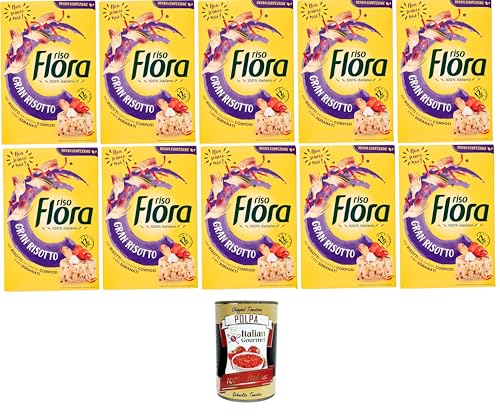 Flora Riso Gran Risotto, für Risottos mit vollmundigen und gut geschälten Körnern 10x1kg + Italian Gourmet polpa 400g Flora Riso Gran Risotto, für Risottos mit vollmundigen und gut geschälten Körnern 10x1kg + Italian Gourmet polpa 400g von Italian Gourmet E.R.