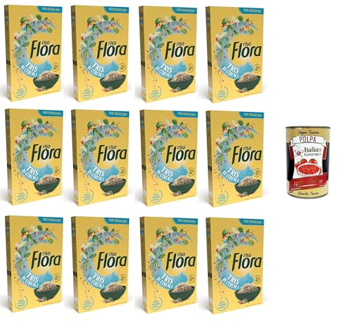Flora Riso Tre Cereali Riso,Orzo,Farro Drei Getreidereis, Gerste, Dinkel 12x800gr + Italian Gourmet polpa 400g Flora Riso Tre Cereali Riso,Orzo,Farro Drei Getreidereis, Gerste, Dinkel 12x800gr + Italian Gourmet polpa 400g von Italian Gourmet E.R.