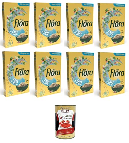 Flora Riso Tre Cereali Riso,Orzo,Farro Drei Getreidereis, Gerste, Dinkel 8x800gr + Italian Gourmet polpa 400g Flora Riso Tre Cereali Riso,Orzo,Farro Drei Getreidereis, Gerste, Dinkel 8x800gr + Italian Gourmet polpa 400g von Italian Gourmet E.R.