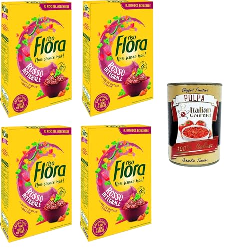 Flora Riso rosso Integrale Roter Vollkornreis Ideal für alle Rezepte 4x500gr +Italian Gourmet polpa 400g Flora Riso rosso Integrale Roter Vollkornreis Ideal für alle Rezepte 4x500gr +Italian Gourmet polpa 400g von Italian Gourmet E.R.