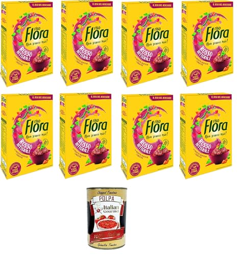 Flora Riso rosso Integrale Roter Vollkornreis Ideal für alle Rezepte 8x500gr +Italian Gourmet polpa 400g Flora Riso rosso Integrale Roter Vollkornreis Ideal für alle Rezepte 8x500gr +Italian Gourmet polpa 400g von Italian Gourmet E.R.