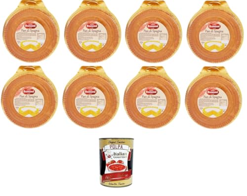 Forno Bonomi Pan Di Spagna Pronto da farcire tre strisce Füllfertiger Biskuitkuchen mit drei Streifen 8x 400gr + Italian gourmet polpa 400g Forno Bonomi Pan Di Spagna Pronto da farcire tre strisce Füllfertiger Biskuitkuchen mit drei Streifen 8x 400gr + Italian gourmet polpa 400g von Italian Gourmet E.R.