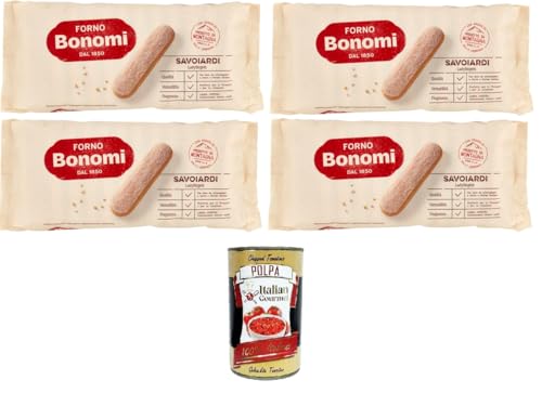 Forno Bonomi- Savoiardi Classici Klassische Löffelbiskuits 4x 200gr + Italian Gourmet polpa 400g Forno Bonomi- Savoiardi Classici Klassische Löffelbiskuits 4x 200gr + Italian Gourmet polpa 400g von Italian Gourmet E.R.