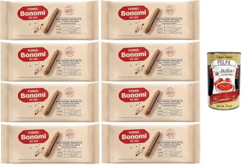 Forno Bonomi- Savoiardi bigusto al cioccolato Keks-Löffelchen mit Schokolade 8x 200gr + Italian Gourmet polpa 400g Forno Bonomi- Savoiardi bigusto al cioccolato Keks-Löffelchen mit Schokolade 8x 200gr + Italian Gourmet polpa 400g von Italian Gourmet E.R.